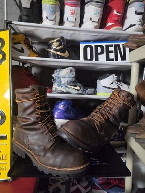 🔥 Red Wing Shoes Boots 3M Waterproof Men Size 13 Brown Leather Work Boots